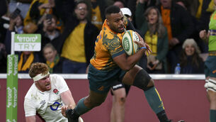 <p>Australia's Samu Kerevi. Pic: AP Photo/Tertius Pickard</p>