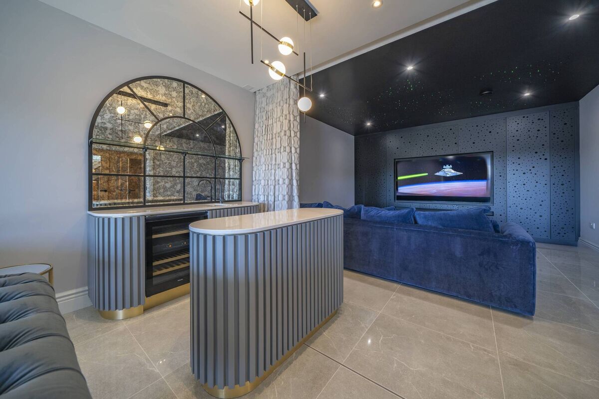 Lower ground floor with games room/home cinema. There's also a home office or fourth bedroom option at ground level in the larger 'A' types