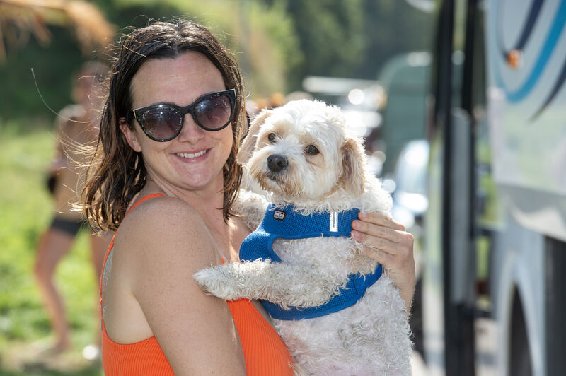 Stacey Kavanagh, Ballinhassig, with her dog Louis at the Dock Beach in Kinsale, Co Cork. Picture: Dan Linehan Stacey Kavanagh, Ballinhassig, with her dog Louis at the Dock Beach in Kinsale, Co Cork. Picture: Dan Linehan