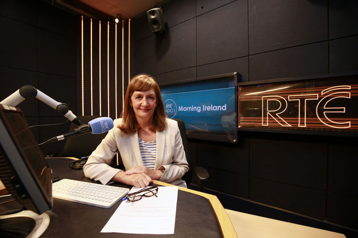 Rachael English in the Morning Ireland Studio, RTÉ. Photo: Nick Bradshaw