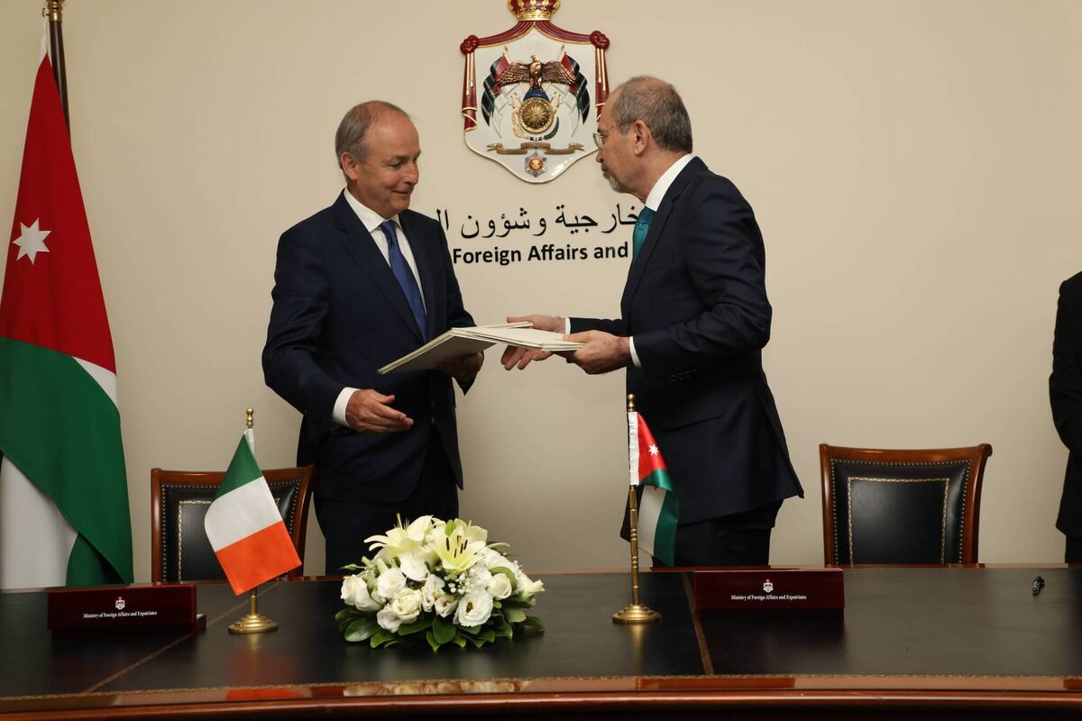 On Thursday morning, prior to leaving Jerusalem, Mr Martin met with Israeli president Isaac Herzog.  Picture: Phil Behan/DFA