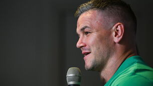 <p>ONE GAME AT A TIME: Johnny Sexton will use his three previous RWC experiences to help his side in the upcoming tournament. Pic: Brendan Moran/Sportsfile</p>