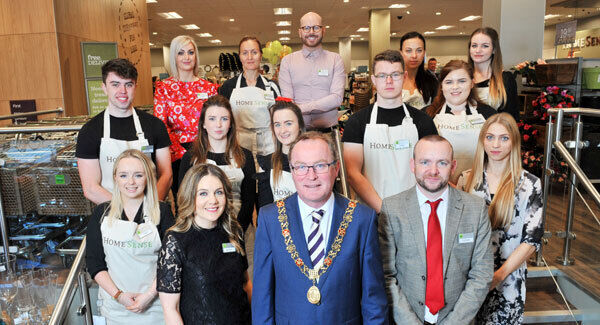Lord Mayor of Cork, Cllr Des Cahill pictured with store staff and management at the official opening of the new Homesense store on Grand Parade, Cork, yesterday. Picture: Daragh Mc Sweeney/Provision