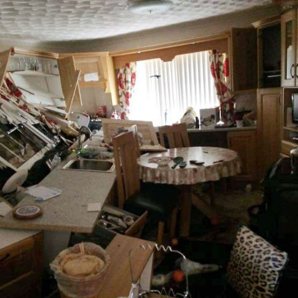 The scene at the house in Urris which was damaged by the mudslide. Picture: North West Newspix The scene at the house in Urris which was damaged by the mudslide. Picture: North West Newspix