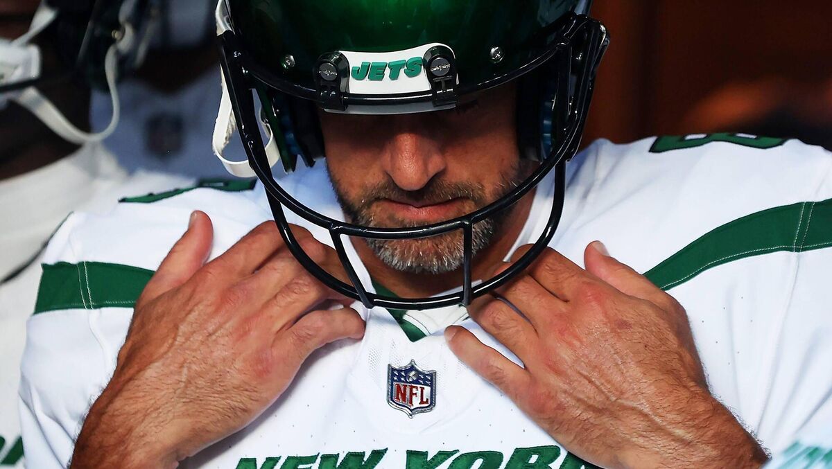 NEW YORK STATE OF MIND: Aaron Rodgers of the New York Jets. Picture: Mike Stobe/Getty Images NEW YORK STATE OF MIND: Aaron Rodgers of the New York Jets. Picture: Mike Stobe/Getty Images