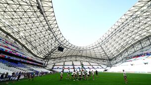 <p>DREAMING BIG: Scotland players during the captain's run at the Stade de Marseille. Pic: Mike Egerton/PA Wire</p>