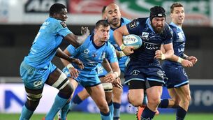<p>BACK FOR MORE: Namibia captain Pieter-Jan van Lill runs with the ball during his time with Bayonne in the Top 14. Pic: Pascal Guyot/AFP via Getty Images</p>