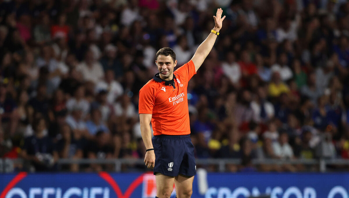 HISTORY: Referee Nika Amashukeli will become the first referee from Georgia to take charge of a RWC match and the second youngest referee to ever take charge at a RWC match. Pic: ©INPHO/Bryan Keane HISTORY: Referee Nika Amashukeli will become the first referee from Georgia to take charge of a RWC match and the second youngest referee to ever take charge at a RWC match. Pic: ©INPHO/Bryan Keane