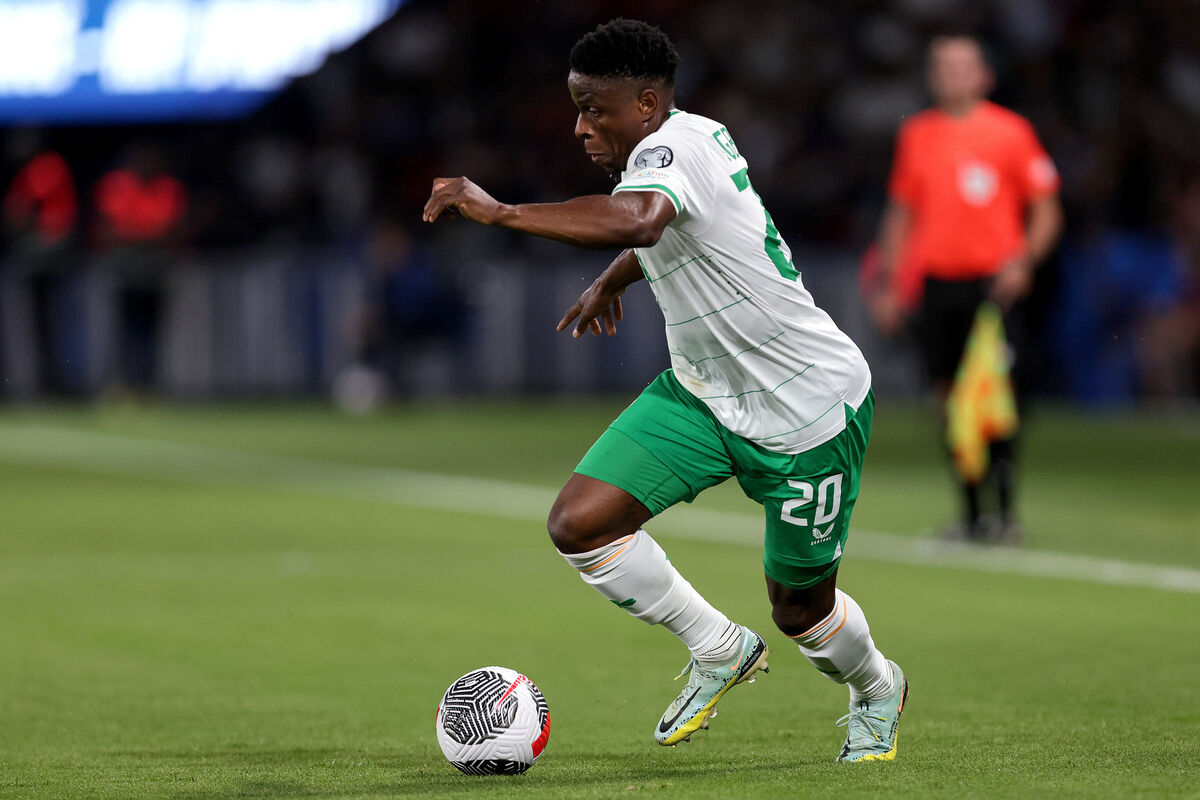 Ireland's Chiedozie Ogbene. Pic Credit ©INPHO/Laszlo Geczo Ireland's Chiedozie Ogbene. Pic Credit ©INPHO/Laszlo Geczo
