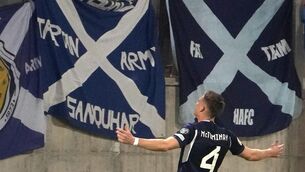 <p>GREAT SCOTT: Scott McTominay stars in Scotland win over Cyprus. Pic: Petros Karadjias/AP</p>