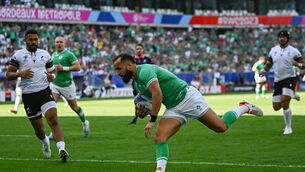 <p>UP AND RUNNING: Jamison Gibson-Park of Ireland scores his side's first try. Picture: Harry Murphy/Sportsfile</p>