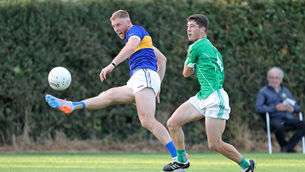 <p>IMPRESSIVE FORM: Killian O'Hanlon, Kilshannig, Donagh Collins, Aghada. Pic: Jim Coughlan.</p>