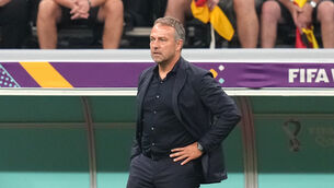 <p>Hansi Flick oversaw a disappointing defeat to Japan (Peter Byrne/PA)</p>