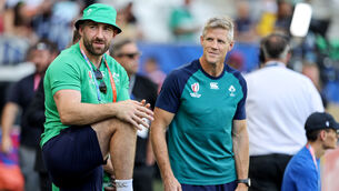 <p>ON THE MEND: Ireland’s Jack Conan and defence coach Simon Easterby. Picture: INPHO/Dan Sheridan</p>