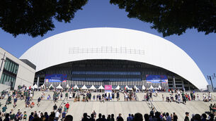 <p>General view outside the stadium ahead of the 2023 Rugby World Cup Pool B match at the Stade de Marseille. Pic: Andrew Matthews/PA</p>
