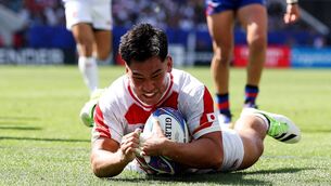 <p>UP AND RUNNING:  Ryoto Nakamura of Japan scores his team's fifth try during the RWC match against Chile at Stadium de Toulouse. Pic: Catherine Ivill/Getty Images</p>