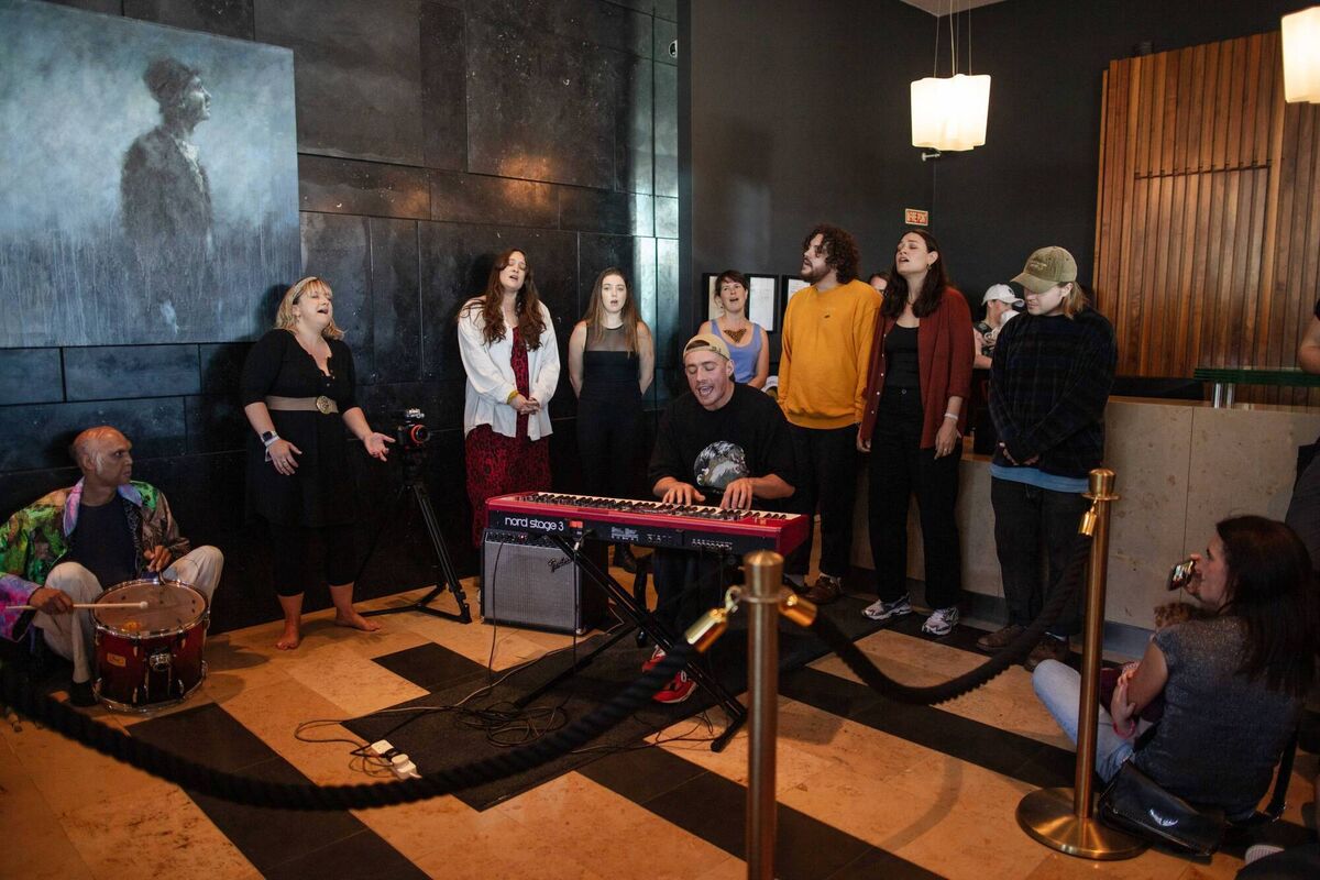  Dermot Kennedy playing in the River Lee pop up. Picture: Bríd O’Donovan