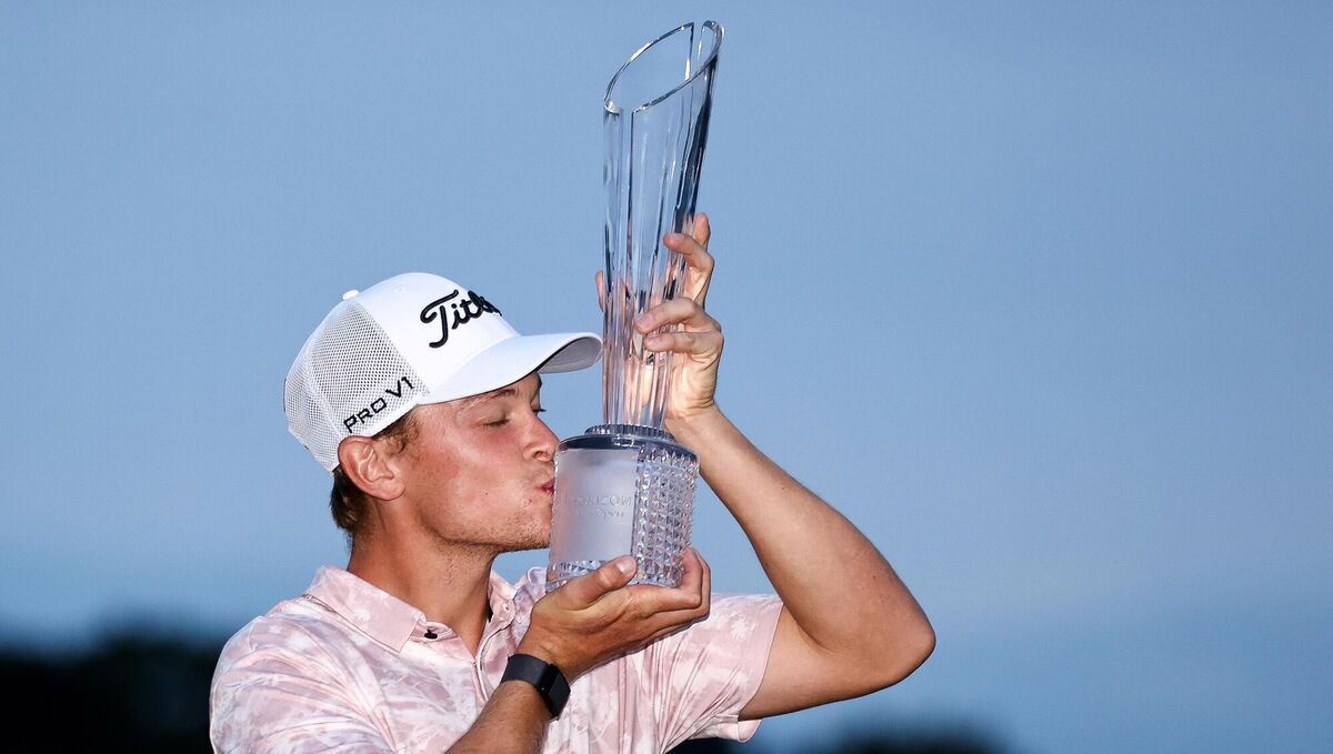 WINNER: Sweden’s Vincent Norrman celebrates victory with the trophy. Pic Credit ©INPHO/Ben Brady WINNER: Sweden’s Vincent Norrman celebrates victory with the trophy. Pic Credit ©INPHO/Ben Brady