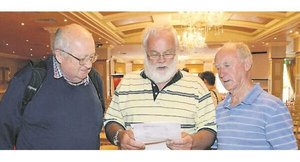 From left: Eugene O’Malley, Tivoli; Tadhg O’Casey, Ballinlough; and David O’Connor, Montenotte, who were members of the centre.