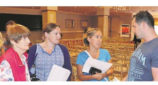 From left, Noreen O’Brien, Deerpark; Caitríona Walsh, Silversprings; Emma O’Brien, Wilton, and Brendan Ledwith, who was a swim trainer at the centre