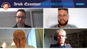 <p>LINE OUT: Brendan O'Brien, Tawera Kerr-Barlow, Mick Cleary, and Simon Lewis.</p>