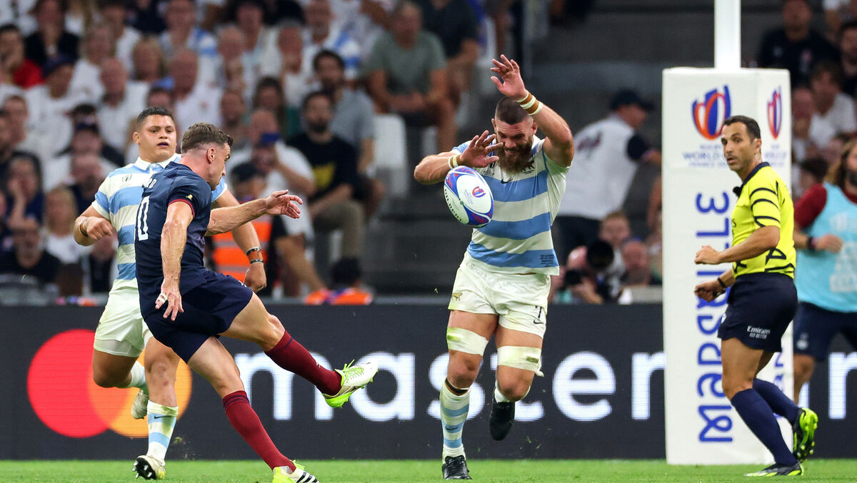 DROP GOAL VALUE: England’s George Ford kicks his third drop goal. Pic: ©INPHO/James Crombie DROP GOAL VALUE: England’s George Ford kicks his third drop goal. Pic: ©INPHO/James Crombie