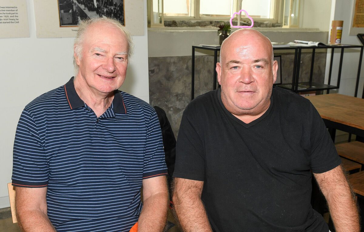  Tim O'Sulivan and Tom Kennedy, both Douglas Comhaltas, at the launch at St Peter’s Church. Picture: David Keane
