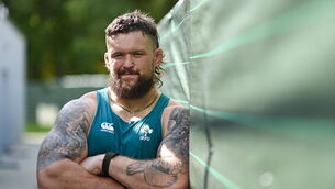 <p>NO HANG-UPS: Andrew Porter poses for a portrait after an Ireland rugby media conference at Complexe de la Chambrerie in Tours, France. Pic: Brendan Moran/Sportsfile</p>