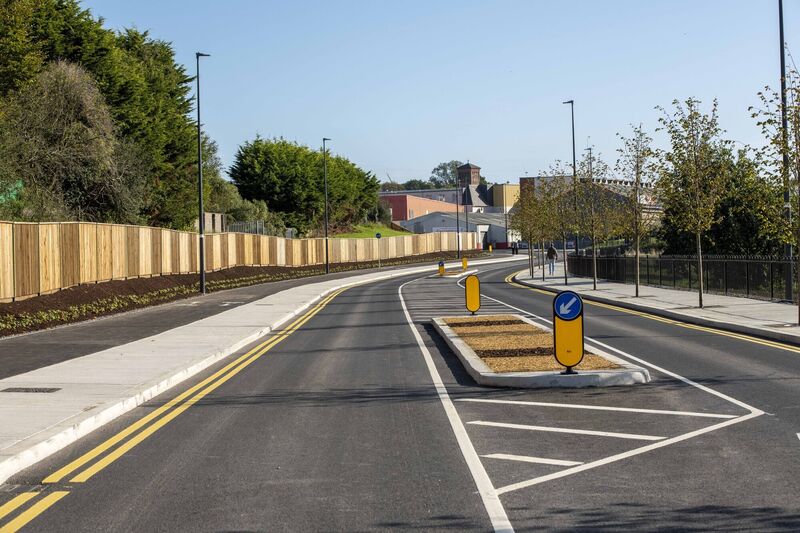 €20m Carrigaline Western Relief Road – ‘Pottery Road’ Officially Opened in 2020 from the Ballea Road to Kilmoney Road. It's 750m,  running parallel with Carrigaline’ s Main Street with a double span bridge over the Owenabue River, a 1.5km dedicated cycle track, and over 3kms of footpaths.