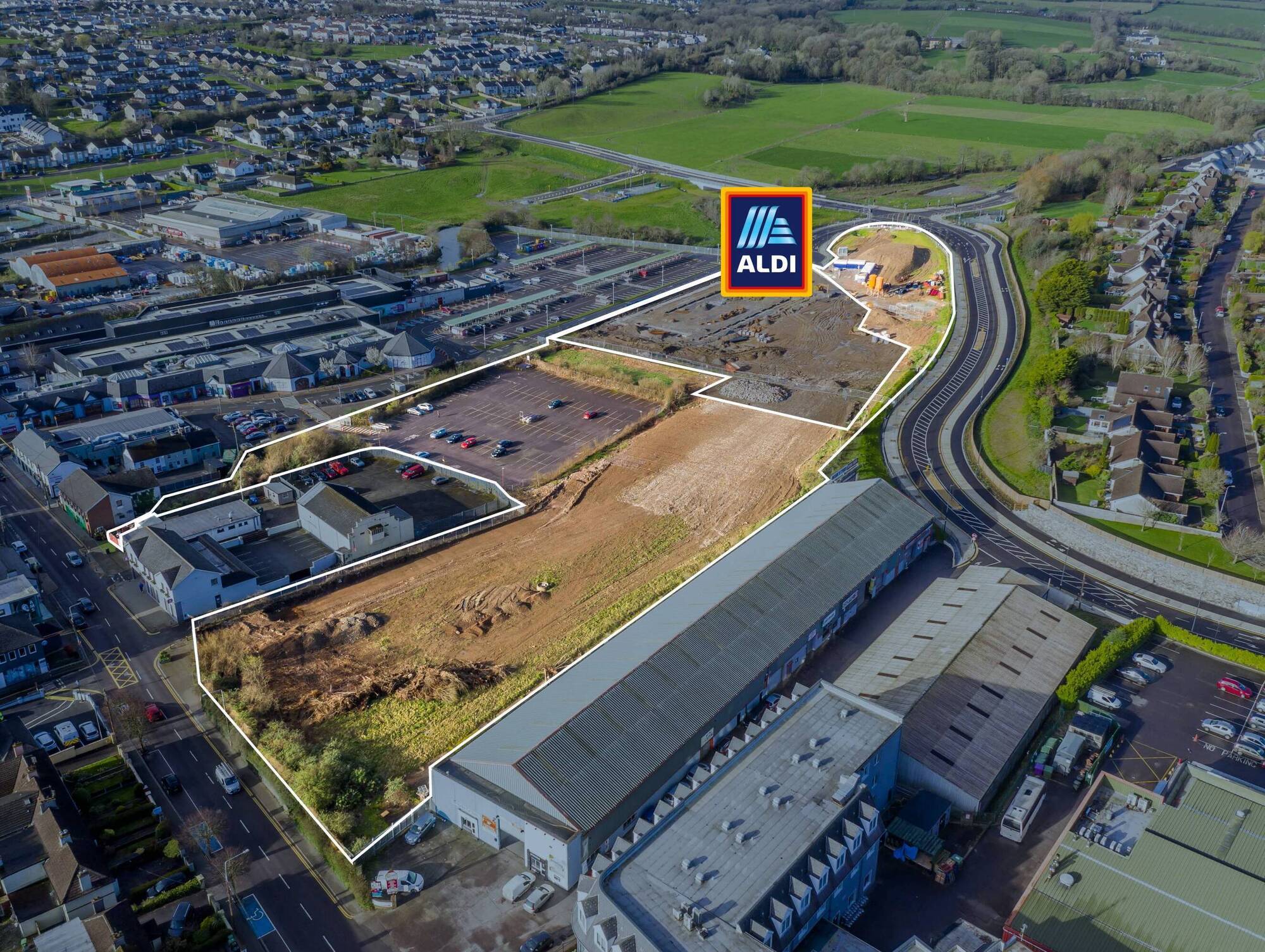 Drive-thru included in key five acre Carrigaline mixed use town centre site being sold by Aldi 