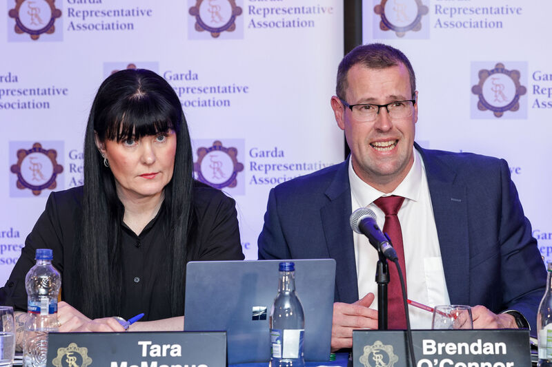 Assistant General Secretary of the GRA Tara McManus (L) and GRA President Brendan O'Connor. File Picture: Conor Ó Mearáin