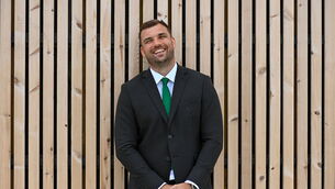 <p>DRESSED TO THE NINES: Tadhg Beirne poses for a portrait. Pic: Brendan Moran/Sportsfile</p>