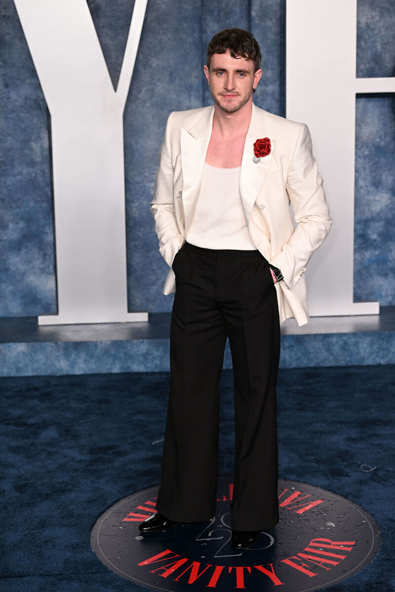 Paul Mescal attending the Vanity Fair Oscar Party. Picture: Doug Peters/PA Wire Paul Mescal attending the Vanity Fair Oscar Party. Picture: Doug Peters/PA Wire