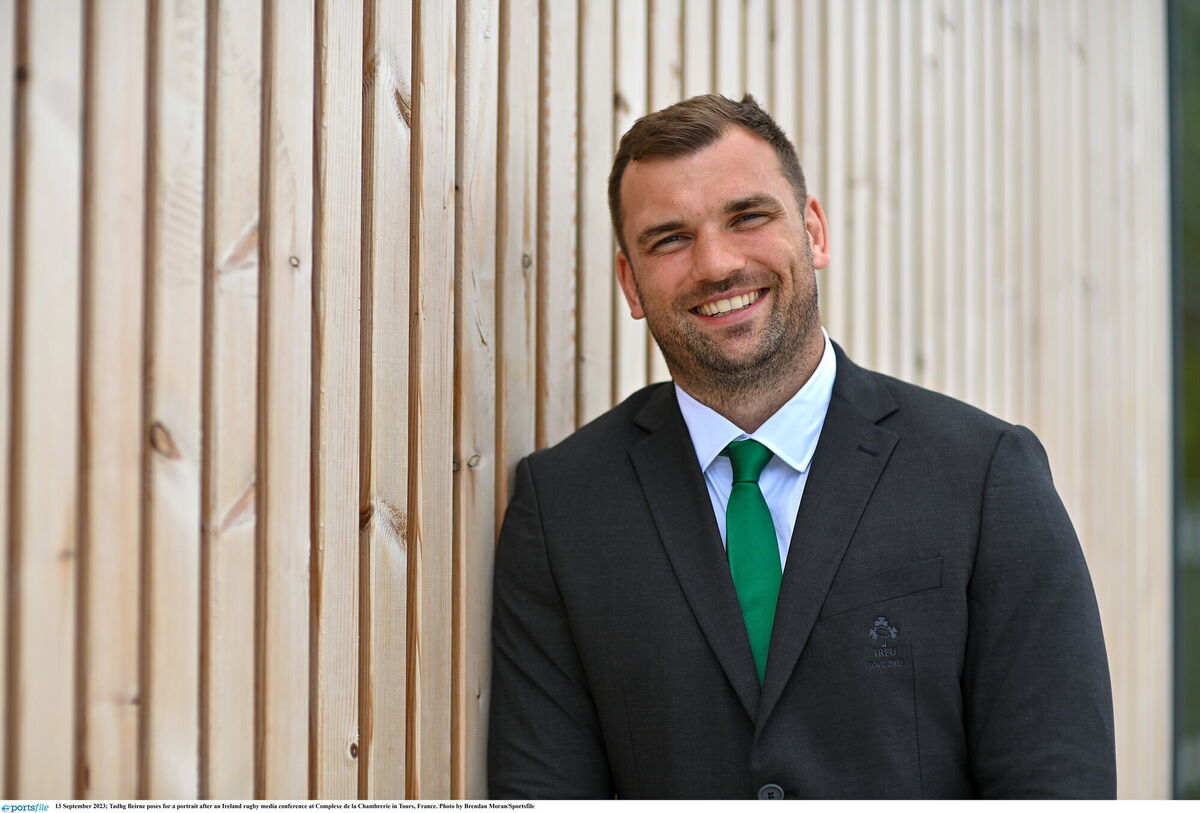 Beirne poses for a portrait after an Ireland rugby media conference at Complexe de la Chambrerie in Tours, France. Photo by Brendan Moran/Sportsfile Beirne poses for a portrait after an Ireland rugby media conference at Complexe de la Chambrerie in Tours, France. Photo by Brendan Moran/Sportsfile