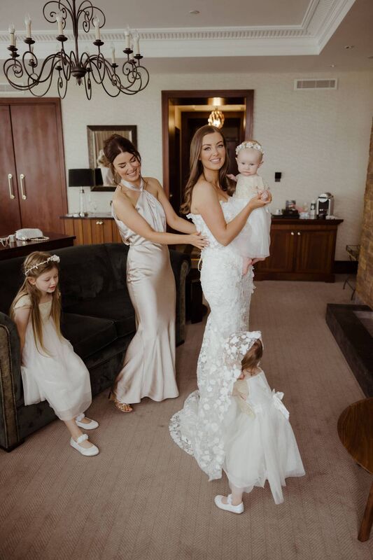 Paula Meade and Suzanne Meade with Robyn, Isla, and Demi Dennehy. Pictures: Colin Colleran