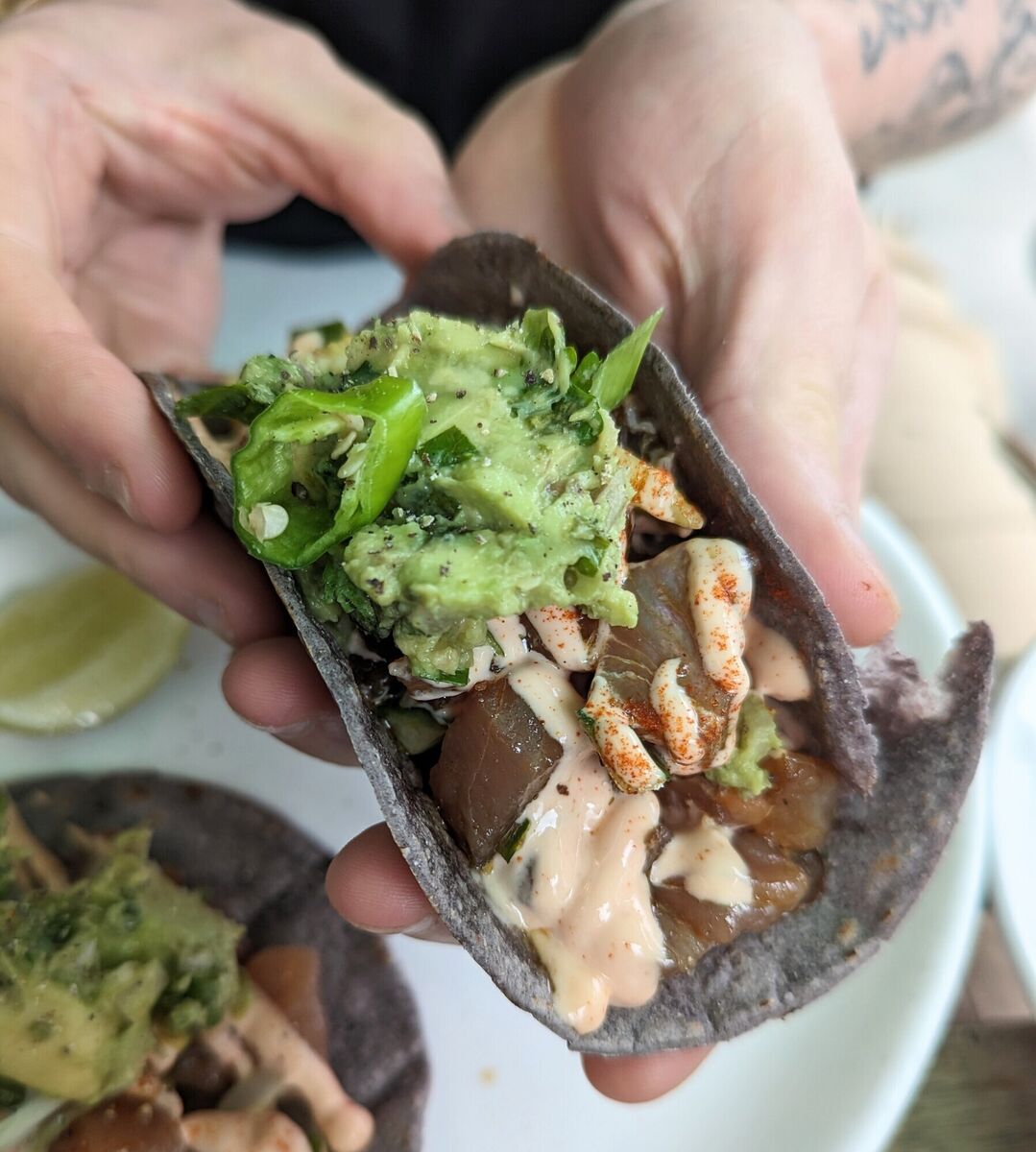 Tuna Poke Tacos at The Seafood Bar