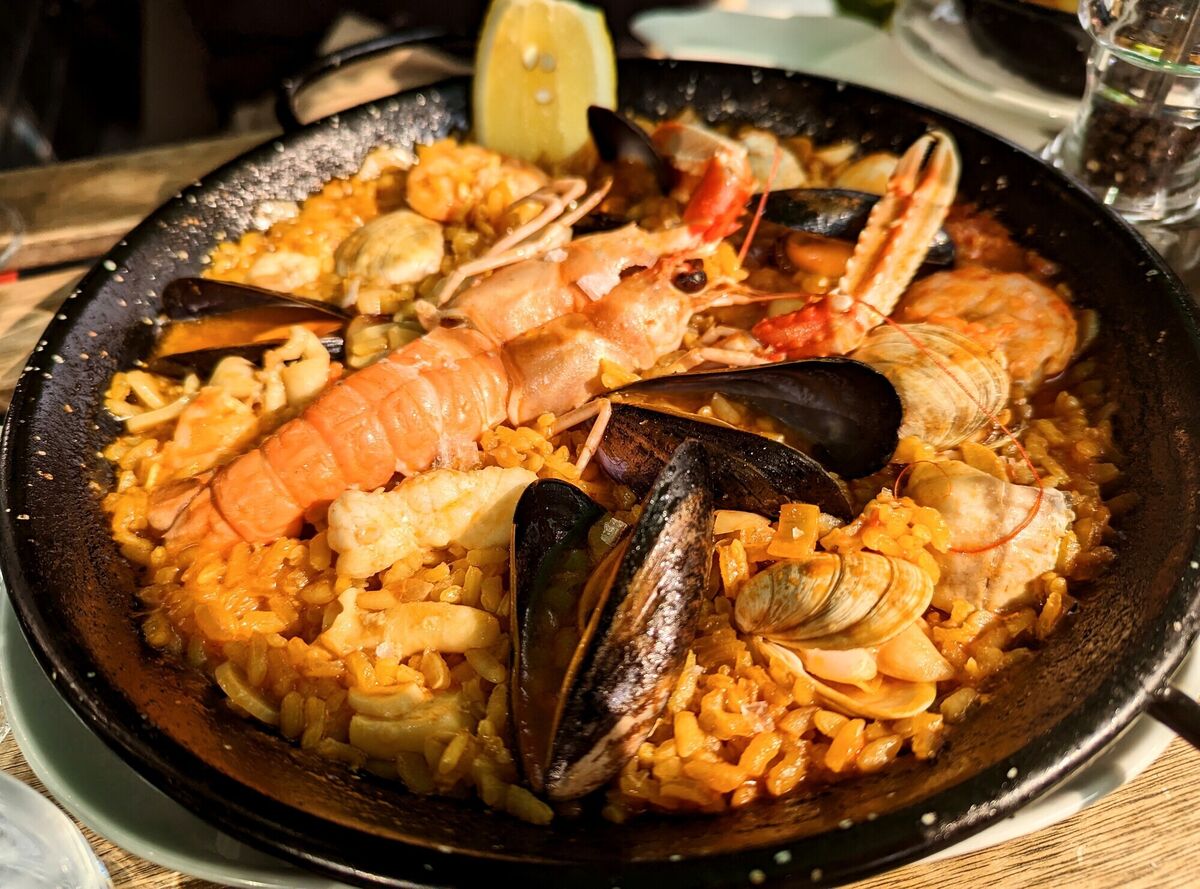 Valencia Paella at The Seafood Bar