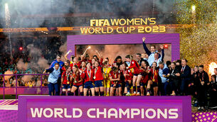 <p>Twenty-one of Spain’s World Cup winning squad have signed a statement saying Luis Rubiales’ resignation is “not enough” to prompt their return to the national squad. Pic: Zac Goodwin/PA</p>