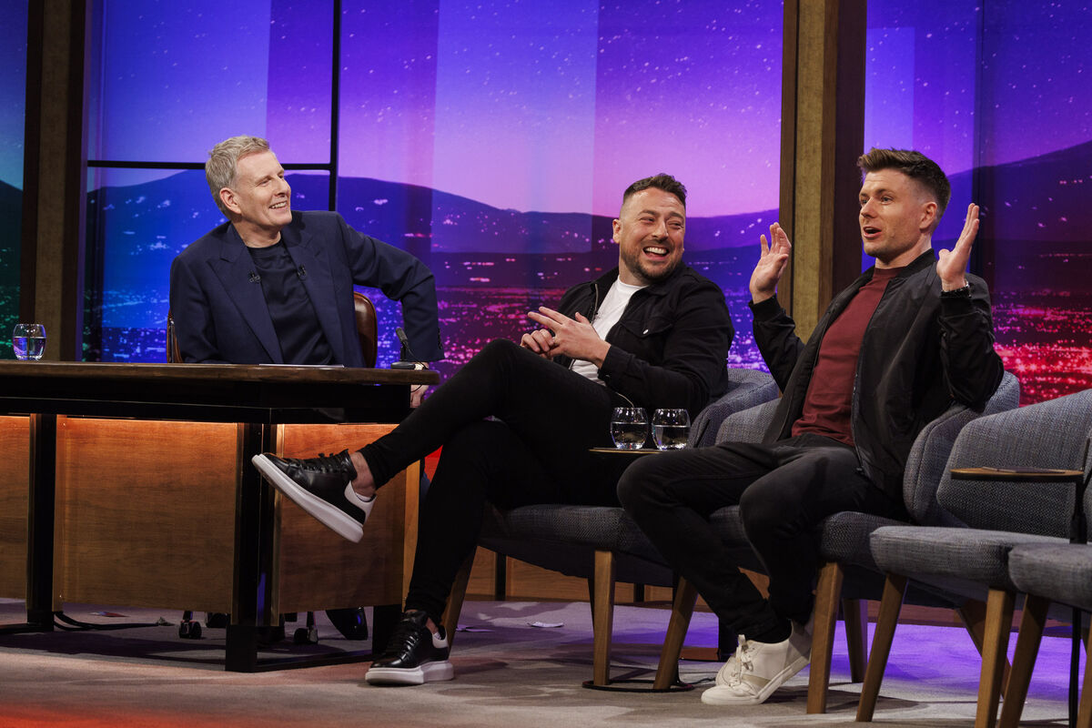 Patrick Kielty was joined by The 2 Johnnies, who were promoting another RTÉ show.