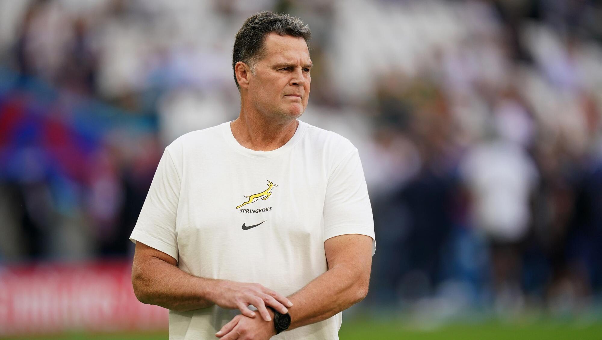 South Africa director of rugby Rassie Erasmus before the 2023 Rugby World Cup Pool B match at the Stade de Marseille, France. Picture: Mike Egerton/PA Wire.