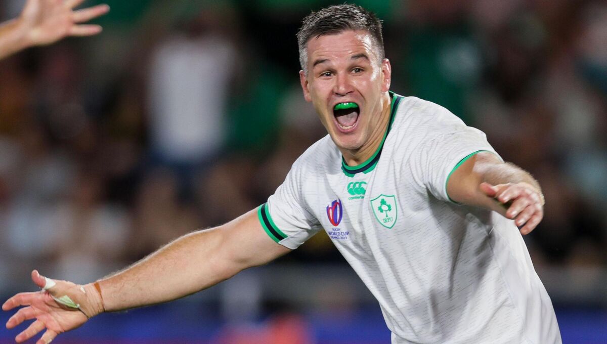 Sexton's 1,090 points make him Ireland's all-time highest points scorer, surpassing O'Gara's record of 1,083. Pic: Laszlo Geczo, Inpho.