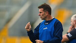 <p>WIN UGLY: Sarsfields manager Johnny Crowley during the Cork County Premier Senior Club Hurling Championship quarter-final against Blackrock. Pic: Eóin Noonan/Sportsfile</p>