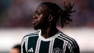 <p>INJURED: Aaron Wan-Bissaka is set for a spell on the sidelines for ‘several weeks’ (John Walton/PA)</p>