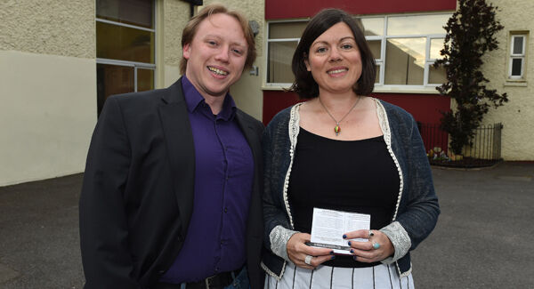 Cork Together for Yes chair Kathy D’Arcy, and Luke Field, deputy chair, vote at Sunday’s Well NS. Picture: Larry Cummins