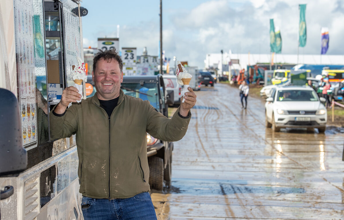 Anthony Murphy from Limerick making the most of the sunshine with an ice-cream. Weather warnings are in place for the coming days. Picture: Dan Linehan