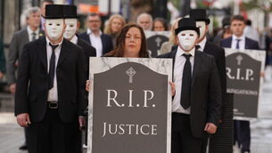 <p>A number of protests have been held in opposition to the Government’s new legacy legislation (Stefan Rousseau/PA)</p>