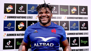 <p>BACK IN BLUE: France’s Jonathan Danty. Pic: ©INPHO/James Crombie</p>