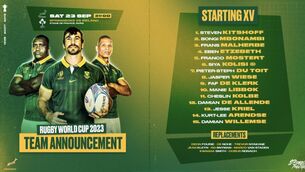 <p>The Springboks matchday 23. </p>
