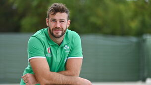 <p>DIFFERING STRATEGIES: Caelan Doris poses for a portrait after an Ireland rugby media conference at Complexe de la Chambrerie. Pic: Brendan Moran/Sportsfile</p>