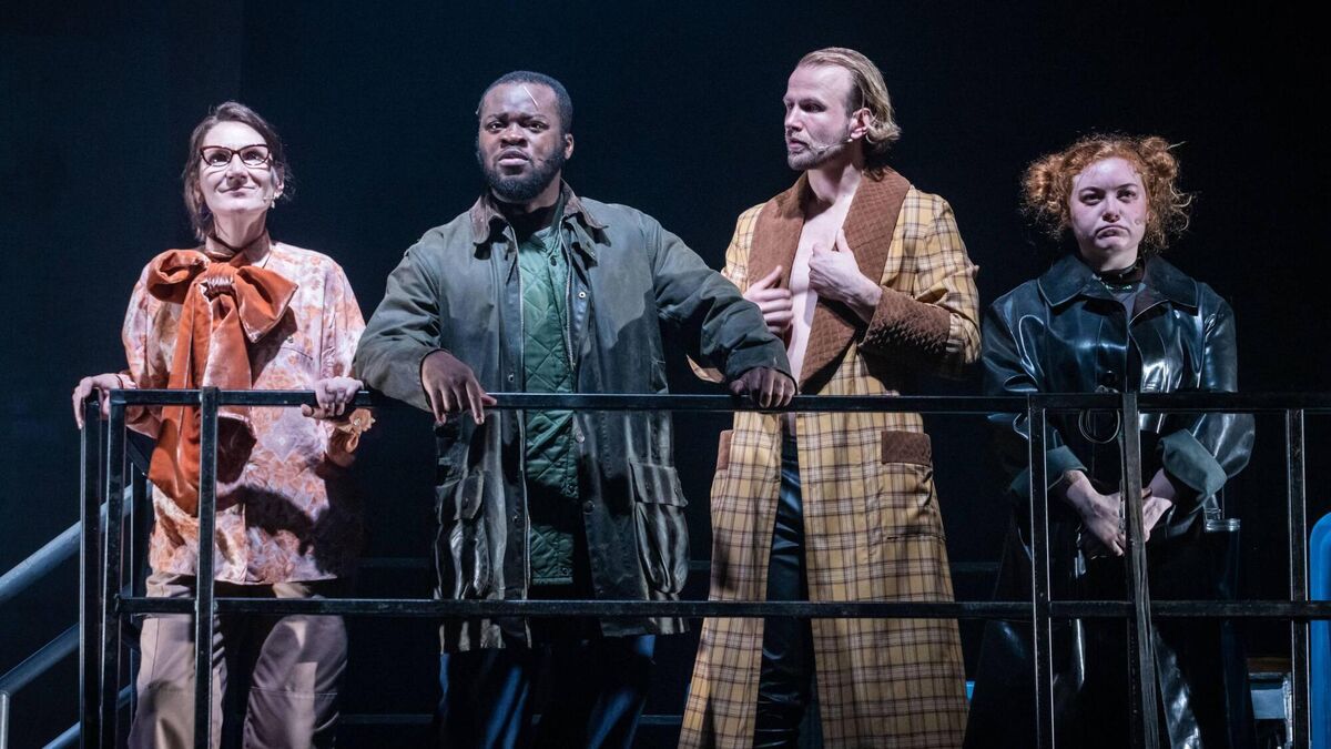 Lucy Cray-Miller, Gabriel Adewusi, Dmitry Vinokurov and Gemma Kane performing in 'Animals' as part of the Dublin Theatre Festival